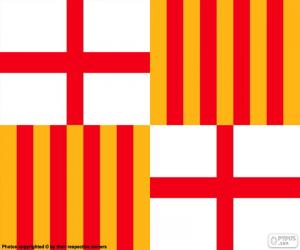 пазл Флаг города Барселона